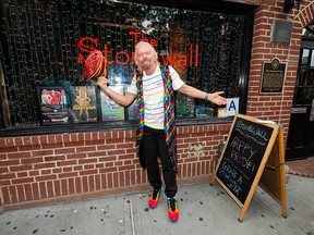 Sir Richard Branson visits The Stonewall Inn in New York City to celebrate Pride and announce new Virgin Voyages LGBTQ cruises, on June 30, 2019.