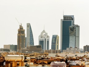 Riyadh buildings in Al Olaya in Riyadh, Saudi Arabia