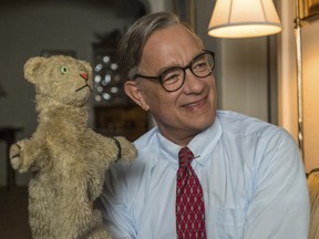 Tom Hanks as Mr. Rogers in a scene from A Beautiful Day In the Neighborhood.