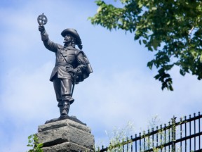 Nepean Point Statue of Samuel de Champlain in Ottawa.