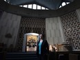 Rabbi Lisa Grushcow, the first openly gay rabbi of a large synagogue in Canada, in Temple Emanu-El-Beth Sholom in Montreal, on June 26, 2019. A top Reform executive in New York called Grushcow “a leading light of the Reform movement” and rabbi for the modern age.