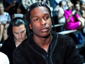 U.S. rapper A$AP Rocky attends the Alexander Wang Spring/Summer 2013 collection during New York Fashion Week, September 8, 2012.