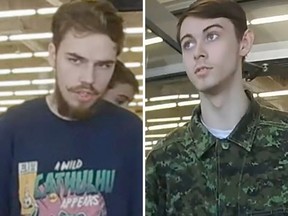 Kam McLeod (left) and Bryer Schmegelsky are seen in this undated combination handout photo provided by the RCMP.