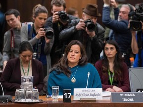 In this file photo taken on February 27, 2019, former justice minister Jody Wilson-Raybould arrives to give her testimony about the SNC-Lavalin affair.