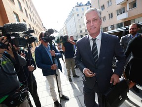 Robert C O'Brien, U.S. Special Envoy, arrives at the district court to follow the trial of U.S. rapper ASAP Rocky in Stockholm on Aug. 1, 2019.