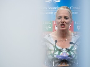 Minister of Environment and Climate Change Catherine McKenna speaks during an announcement in Ottawa, Monday August 26, 2019.