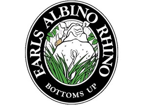The label for Albino Rhino Ale made in 2012 for Earl's Restaurant in Western Canada.