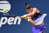 Canadian Bianca Andreescu returns a shot against Katie Volynets of the United States on day two of the 2019 US Open on Aug. 27, 2019