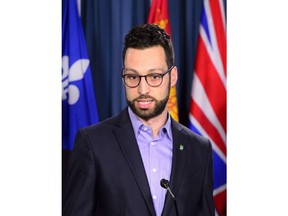 Patrick Nadeau, Executive Director of Ottawa Riverkeeper speaks during a press conference on Parliament Hill in Ottawa, Ont., on Jan. 18, 2018.An Ottawa River monitor is skeptical of the Quebec government's contention that a local hydro dam is to blame for the deaths of thousands of fish on a river near the nation's capital this summer. Thousands of fish have turned up dead in four waves since July 8, on the Ottawa and Lievre rivers.