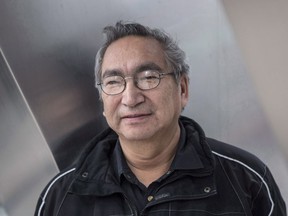 Chief Simon Fobister, of the Grassy Narrows First Nation, is pictured outside a Government Office after a meeting in Toronto on Wednesday November 29, 2017. First Nations leaders are mourning the death of a former Ontario chief. Ontario Regional Chief RoseAnne Archibald says the Chief of Ontario are extending their deepest condolences to the family and friends of former Grassy Narrows chief Simon Fobister.