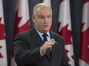 Conservative MP Erin O'Toole speaks during a news conference, Wednesday October 11, 2017 in Ottawa. A Conservative government, if elected this fall, would work to fix Canada's relationship with Saudi Arabia by trying to build back rapport with the kingdom in areas that it considers of mutual interest.
