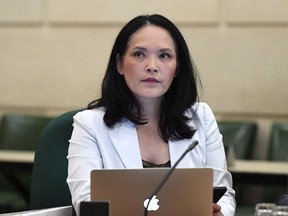 NDP immigration critic Jenny Kwan prepares for an emergency meeting of the Citizenship and Immigration Committee on Parliament Hill in Ottawa on Monday, July 16, 2018. Kwan says she is dismayed by newly published guidelines for asylum seekers who fall under a controversial new admissibility law ??? guidelines she believes show some refugees will not get a fair chance to plead their case for protection in Canada.