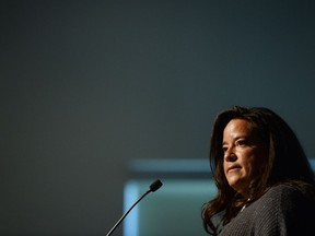 Former justice minister Jody Wilson-Raybould gives the keynote speech to the First Nations Justice Council in Richmond, B.C., on Wednesday, April 24, 2019. The Liberals now have a candidate in the British Columbia riding of Vancouver Granville, where their biggest rival will be someone they once called their own.
