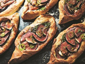 Fig and feta pide