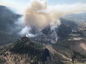 A wildfire discovered Sunday evening north of Oliver, B.C., in the district of Okanagan-Similkameen has prompted an evacuation alert for several properties and the Osoyoos Indian Band.