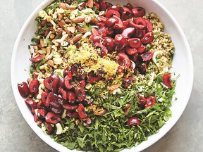 Cherry, herb and freekeh tabule