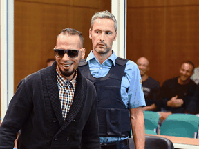 Accused Islamic State member Abdelkarim El B. arrives for the first day of his trial in Frankfurt, Germany, Aug. 22, 2016. "The U.S. and Germany have been more aggressive in bringing returnees to prosecute them in domestic courts," an expert says.