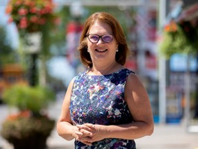 Former Liberal cabinet minister Jane Philpott is pictured outside her campaign office, in Stouffville, Ont., on Wednesday, August 14, 2019.