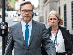 John Letts and Sally Lane  — parents of Jack Letts, often referred to as "Jihadi Jack" — outside a London, England, court in September 2018.
