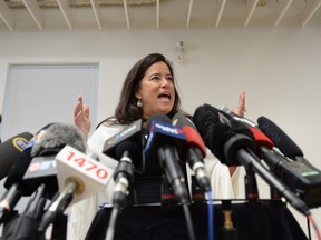 Jody Wilson-Raybould holds a news conference to discuss her political future in Vancouver, Monday, May 27, 2019.
