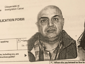 Canadian immigration authorities rejected the refugee claim of Boutros Massroua, seen in an image scanned from court documents, because of work he did repairing vehicles for ISIL.