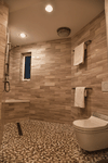 The shower area.