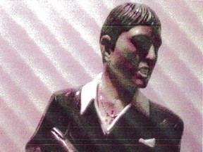 Four Toronto-area police officers have admitted to lying on the stand about stealing a statue of 'Scarface' character Tony Montana from an alleged drug dealer.