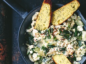 Sumela brunch with herb-flecked cornbread