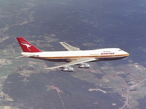 A Qantas plane.