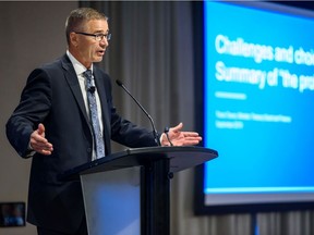 Travis Toews, President of Treasury Board and Minister of Finance, speaks about AlbertaÕs Finance at a Conversation with Calgary Chamber on Wednesday, September 4, 2019. Azin Ghaffari/Postmedia Calgary