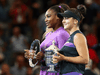 Bianca Andreescu celebrates her U.S. Open win alongside runner up Serena Williams.