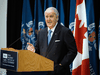 Former Prime Minister Brian Mulroney takes part in a ceremony to officially open the Brian Mulroney Institute of Government at St. Francis Xavier University in Antigonish, N.S., on Sept. 18, 2019.