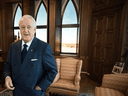 Former prime minister Brian Mulroney visits a replica of his Parliament Hill office, which is part of the Mulroney Hall school of government on the campus of St. Francis Xavier University in Antigonish, N.S.