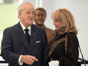 Former prime minister Brian Mulroney with his wife Mila at Mulroney Hall.