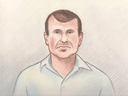 Cameron Ortis, director general with the RCMP's intelligence unit, is shown in a sketch from his court hearing in Ottawa, Sept. 13, 2019.