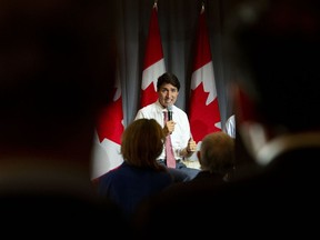 Prime Minister Justin Trudeau attends a Liberal Party fundraising event alongside Liberal MP Marco Mendicino in Toronto on Wednesday, September 4, 2019.