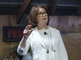 Jane Philpott makes an announcement regarding her political future as running in the next federal election as an independent in Markham, Ont., on Monday, May 27, 2019. Philpott says she stands by the commitment she made as a Liberal candidate to support access to abortion.THE CANADIAN PRESS/Nathan Denette