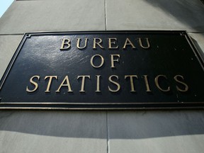 A Statistics Canada sign is shown in Ottawa on Wednesday, July 3, 2019. A new study says the incomes of Canada's top one per cent grew at a faster pace than everyone else in 2017 - and, overall, they saw their taxes edge down.