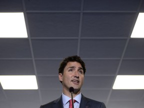 Prime Minister Justin Trudeau speaks during a closing press conference following the G7 Summit in Biarritz, France, on Monday, Aug. 26, 2019. Federal parties have spent weeks laying the foundations for their campaign and the promises they intend to make to address a suite of issues they believe are at the tops of voters' mind