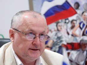 Yuri Ganus, Director General of Russian Anti-Doping Agency (RUSADA), speaks during a news conference in Moscow, Russia June 19, 2019.