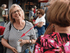 A photo that was posted to the Green Party website shows leader Elizabeth May holding a reusable cup with a metal straw. Both were photoshopped into the image.