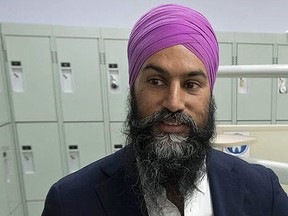 Jagmeet Singh, in Sudbury on Wednesday September 18, 2019, challenged Canadians to try to see through his eyes the implications of a shocking trio of images catching Justin Trudeau in racist acts.