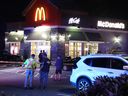 September 10, 2019: VANCOUVER, BC - One person was killed in a shooting in Langley late Tuesday.  RCMP in Langley confirm shots were fired and say one victim was found dead around 8pm at the entrance of a McDonald's restaurant in the township of AldergroveSHANE MacKICHAN PHOTO (FOR KIM BOLAN STORY) [PNG Merlin Archive]