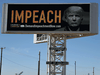 A billboard calls for the impeachment of U.S. President Donald Trump in September 2017 in Oakland, California.