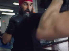 NDP Leader Jagmeet Singh is seen in a new ad. The party is trailing badly in current polls.