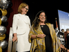 Independent MPs Jody Wilson-Raybould, right, and Jane Philpott at a campaign rally in Vancouver on Sept. 18, 2019.