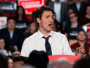 Justin Trudeau at an election campaign stop in Edmonton, Sept. 12, 2019.