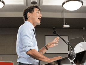 Liberal Leader Justin Trudeau launches the election campaign at a rally in Vancouver, Sept. 11, 2019..