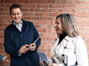 Conservative Leader Andrew Scheer campaigns with candidate Justina McCaffrey in Kanata, Ont.