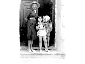 Renia Spiegel, right, with her younger sister and her mother in 1935. MUST CREDIT: Photo courtesy of the Bellak Family Archive